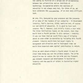 Comments by Professor F.J. Willett at the Opening of the Brisbane NMR Centre [PDF]