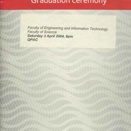 Griffith Graduation Program, Brisbane 3 April 2004 6.00pm [PDF]