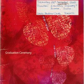 Griffith Graduation Program, Canada 24 September 2005 [PDF]
