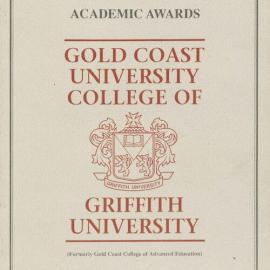 Griffith Graduation Program, Gold Coast 4 August 1990 4.00pm [PDF]