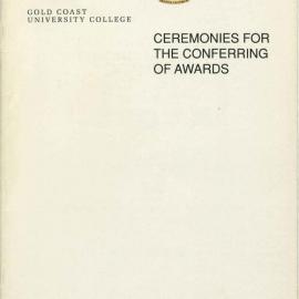 Griffith Graduation Program, Gold Coast 1 March 1991 4.00pm [PDF]